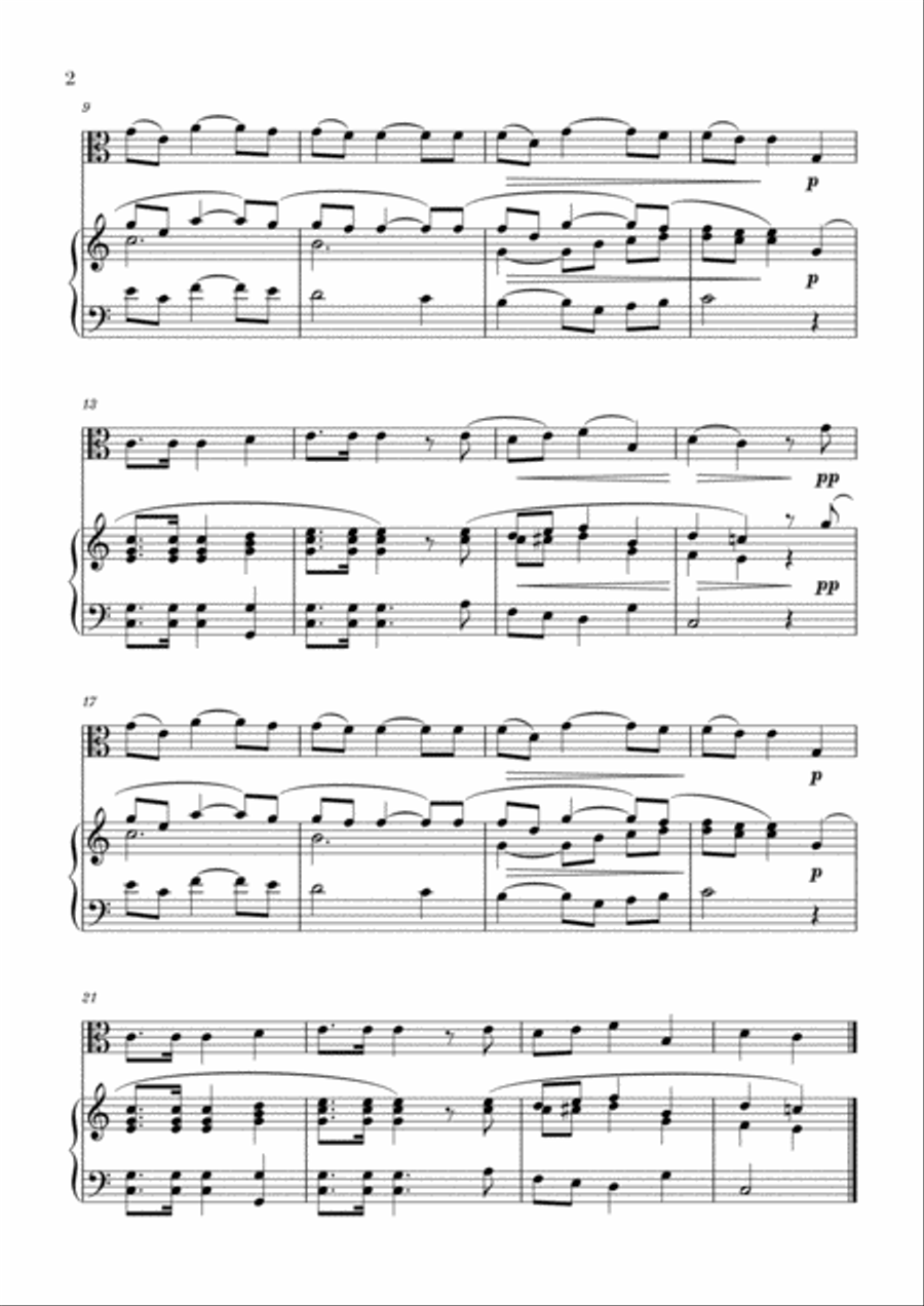 O Christmas Tree for Viola and Piano Piano scores gallery preview page 2