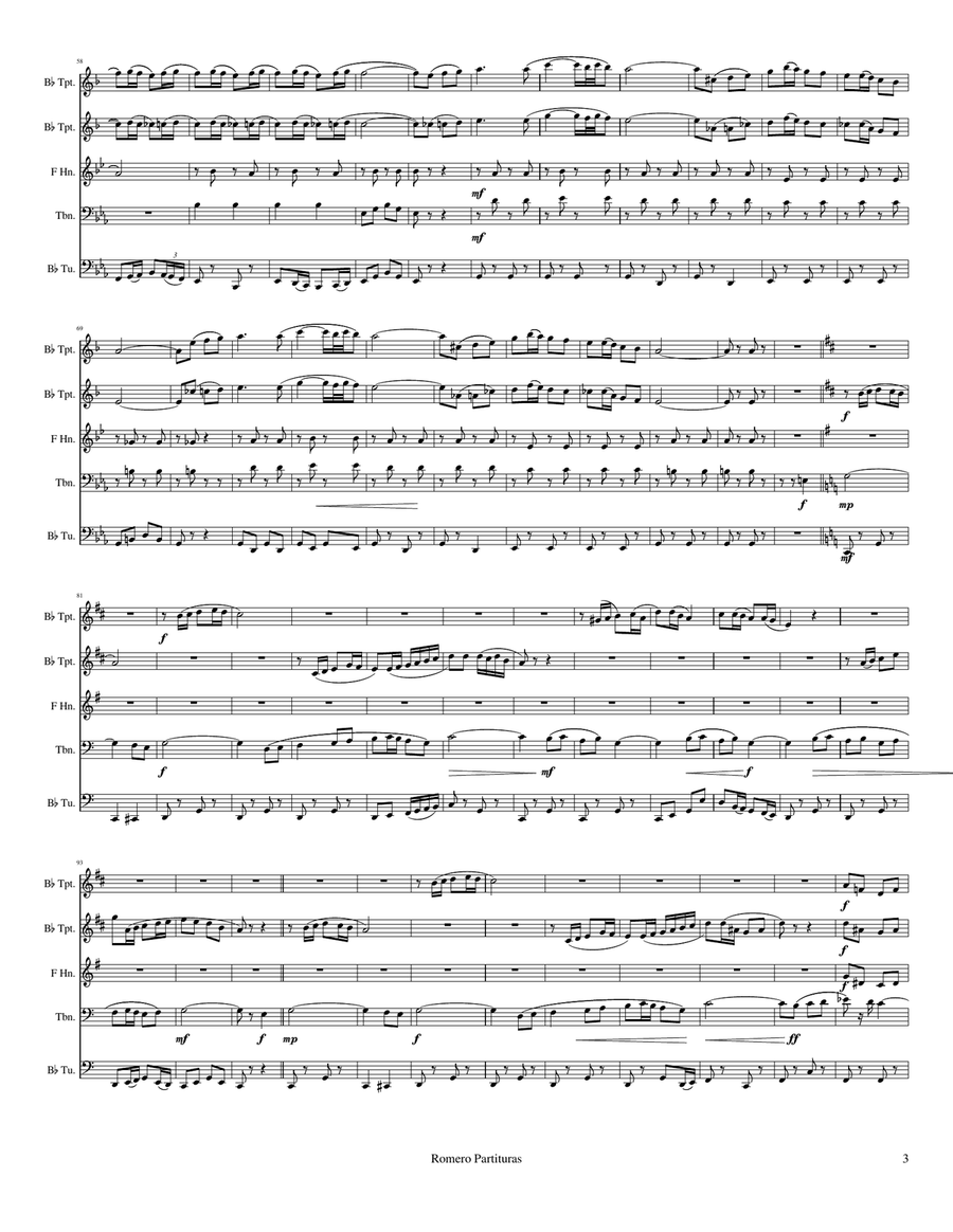 Bull Fight Brass Ensemble scores gallery preview page 3