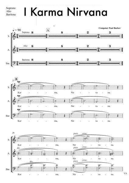 Karma Trilogy (SAB Choir Score) image number null