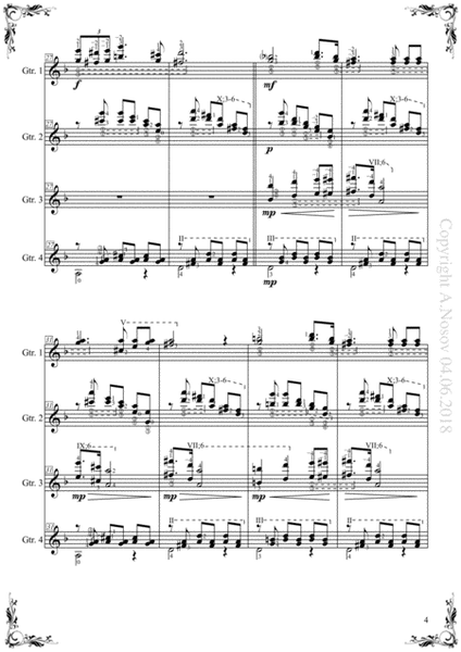 Serenade_F.Schubert (Sheet music for 4 guitars) image number null