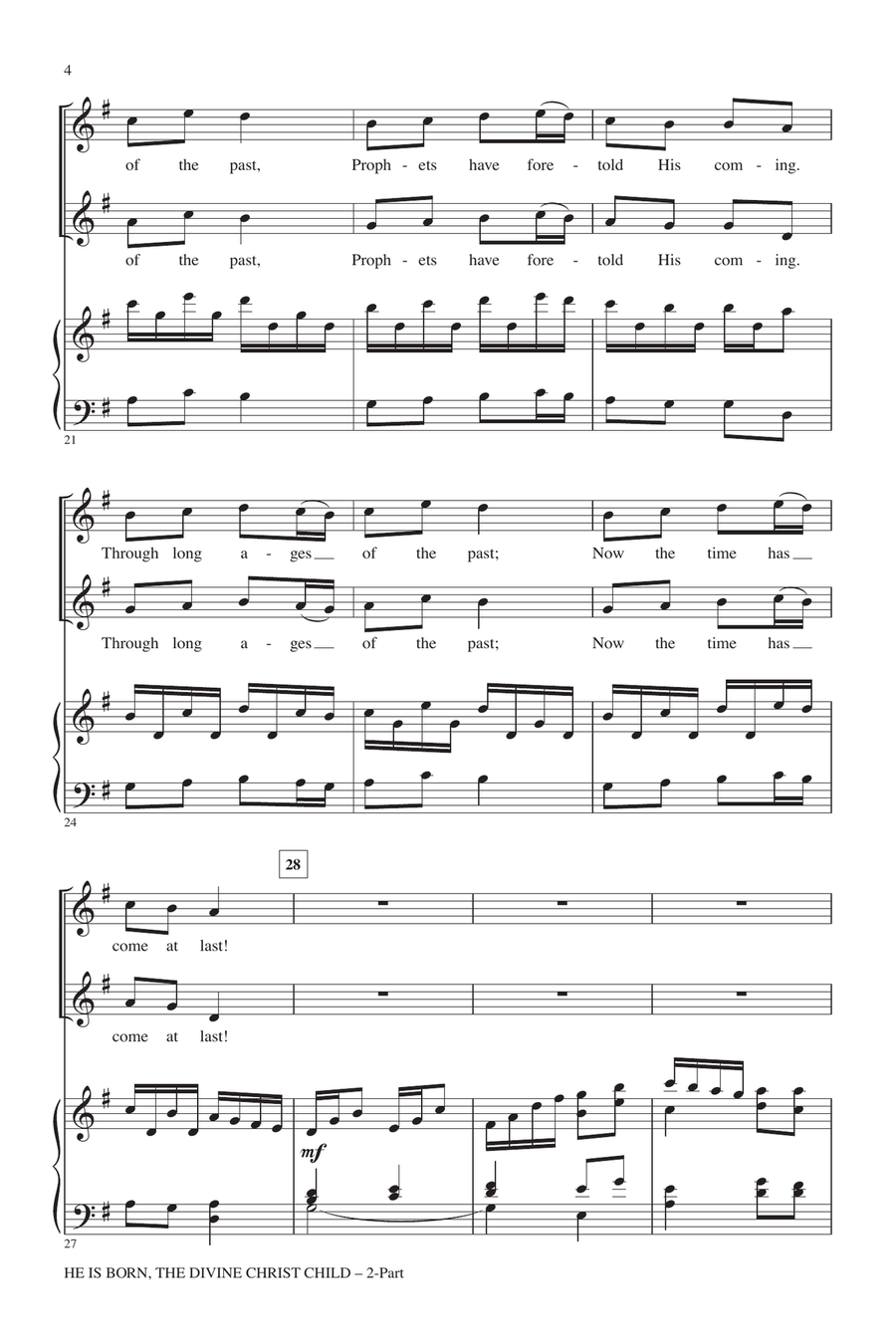 He Is Born He Is Born 2-Part scores gallery preview page 3