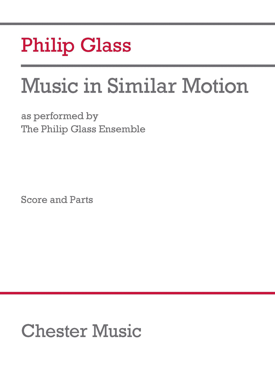 Music in Similar Motion (As Performed by the Philip Glass Ensemble) Set of Parts scores gallery preview page 1