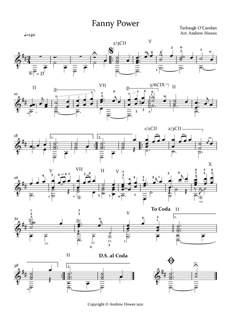 Fanny Power Acoustic Guitar scores gallery preview page 1