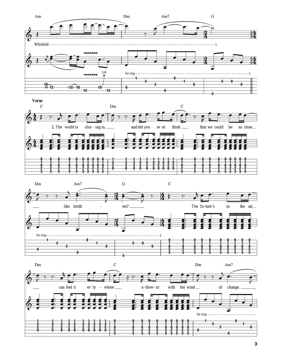 Wind Of Change Acoustic Guitar scores gallery preview page 3