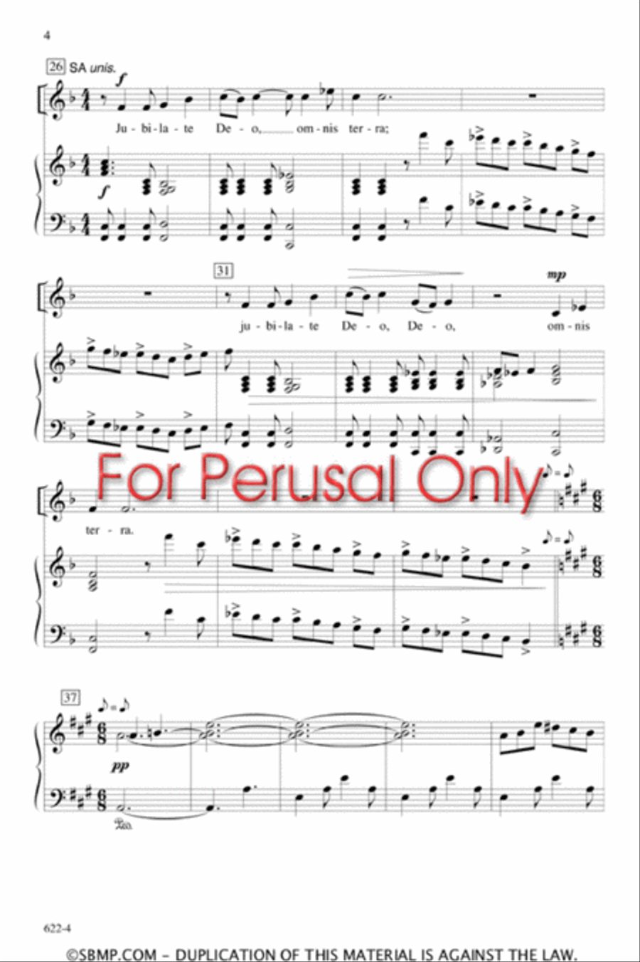 Jubilate Deo - SSA Octavo SSA scores gallery preview page 4