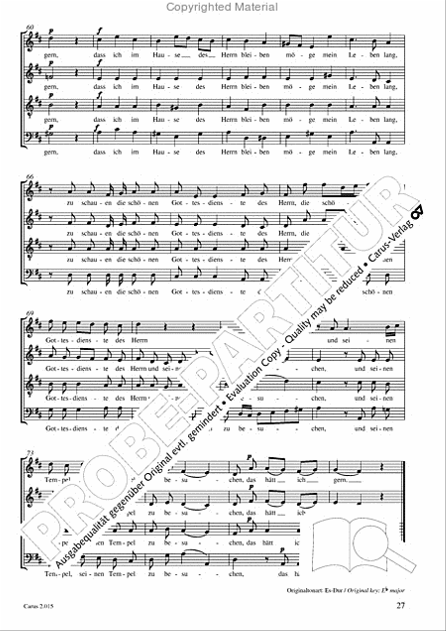 Carl Philipp Emanuel Bach & Gottfried August Homilius. Motets and Choruses Choir scores gallery preview page 29