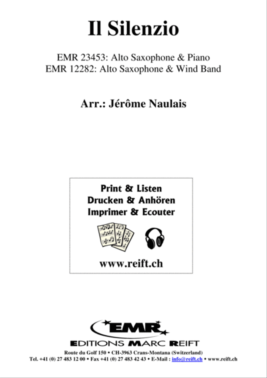 Il Silenzio Alto Saxophone scores gallery preview page 2