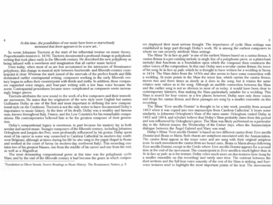 Music of Guillaume Dufay CD scores gallery preview page 4