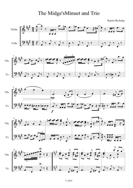 The Midge's Minuet and Trio for violin and cello image number null