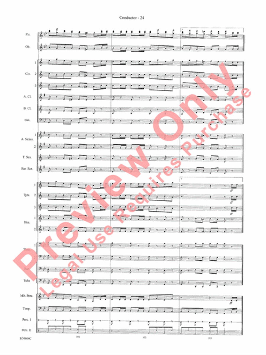 Morning Madness Morning Madness Concert Band scores gallery preview page 27