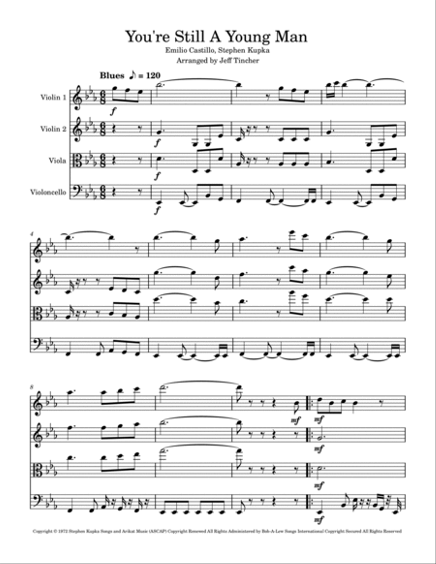 You're Still A Young Man String Quartet scores gallery preview page 2