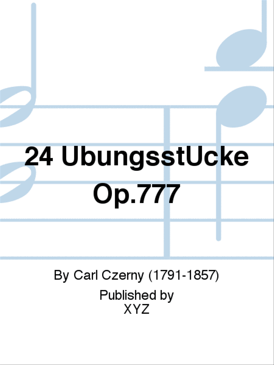 24 ÜbungsstÜcke Op. 777 Piano Solo scores gallery preview page 1