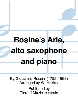 Book cover for Rosine's Aria, Alto Saxophone & Piano