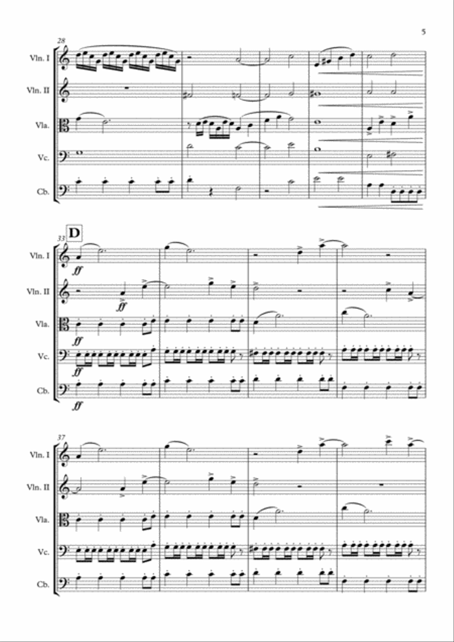 The Ecstasy Of Gold from THE GOOD, THE BAD AND THE UGLY String Quintet scores gallery preview page 6