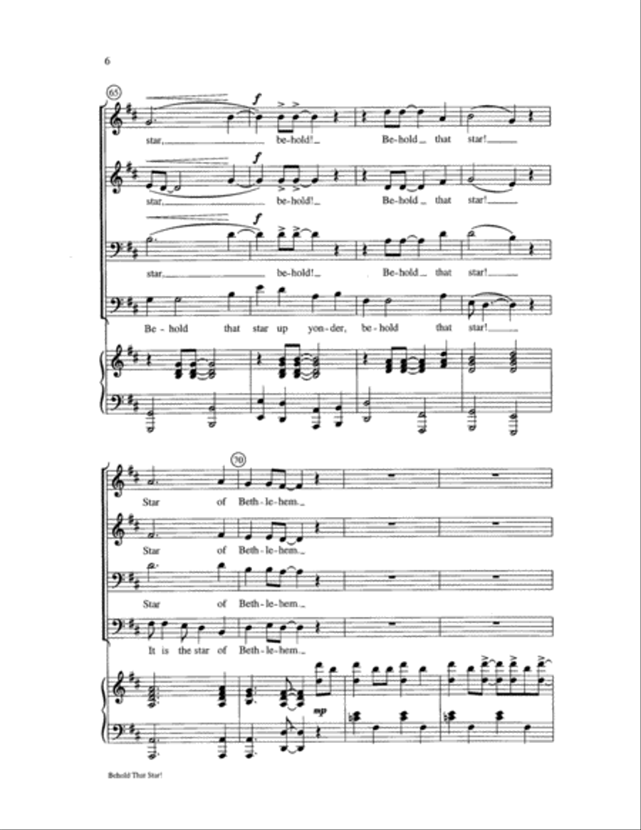 Behold that Star! with Rise Up, Shepherd and Follow Choir scores gallery preview page 6