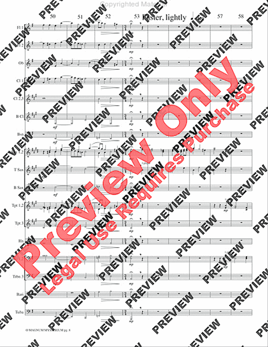 O Magnum Mysterium Concert Band scores gallery preview page 11
