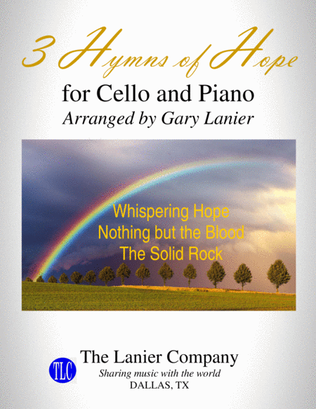 Book cover for 3 HYMNS OF HOPE (for Cello and Piano with Score/Parts)