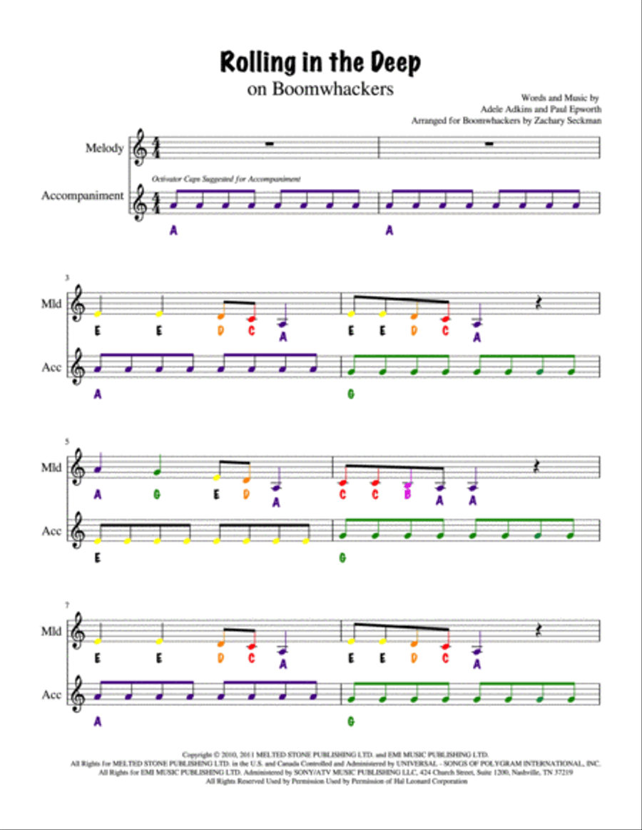 Rolling In The Deep Part scores gallery preview page 1
