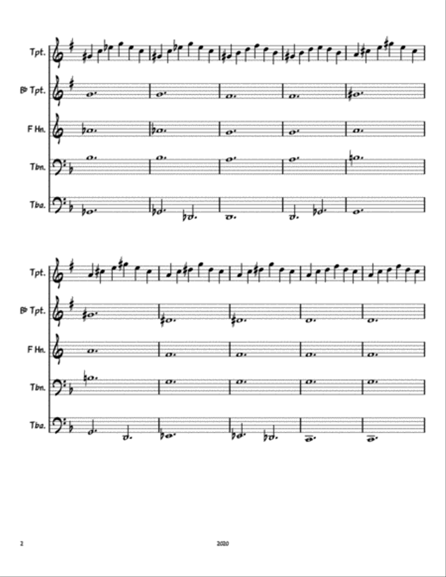 Colour My World Colour My World Brass Ensemble scores gallery preview page 2