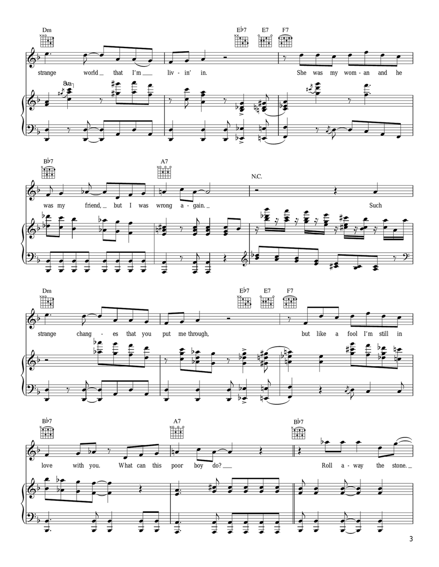 Roll Away The Stone Roll Away The Stone Piano, Vocal, Guitar scores gallery preview page 3