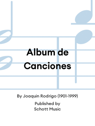 Book cover for Album de Canciones