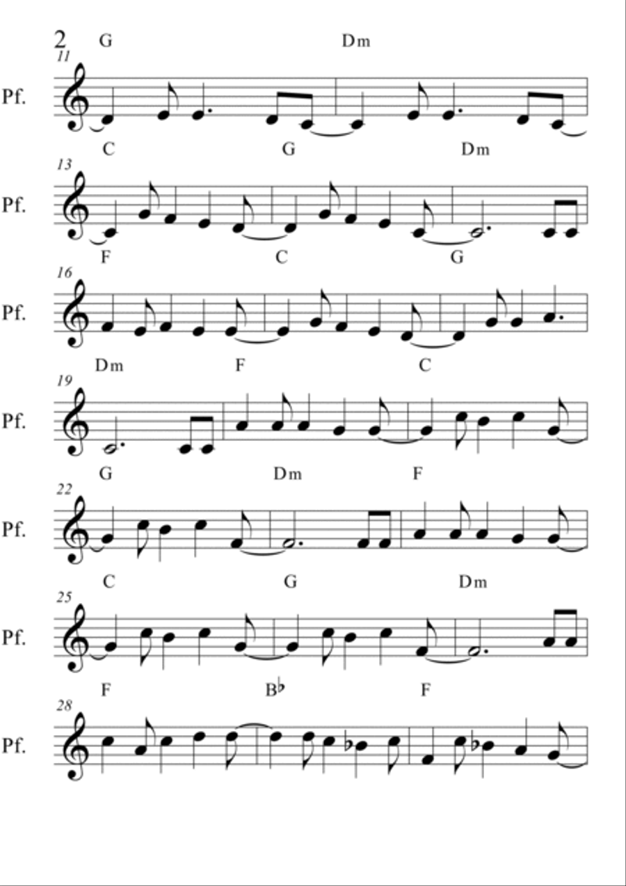 Naruto Opening Theme Easy Piano scores gallery preview page 2