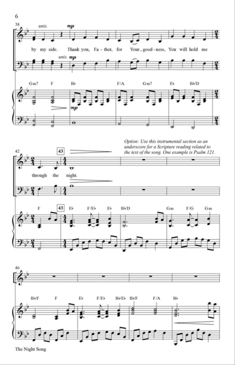 The Night Song (Digital) 4-Part scores gallery preview page 5