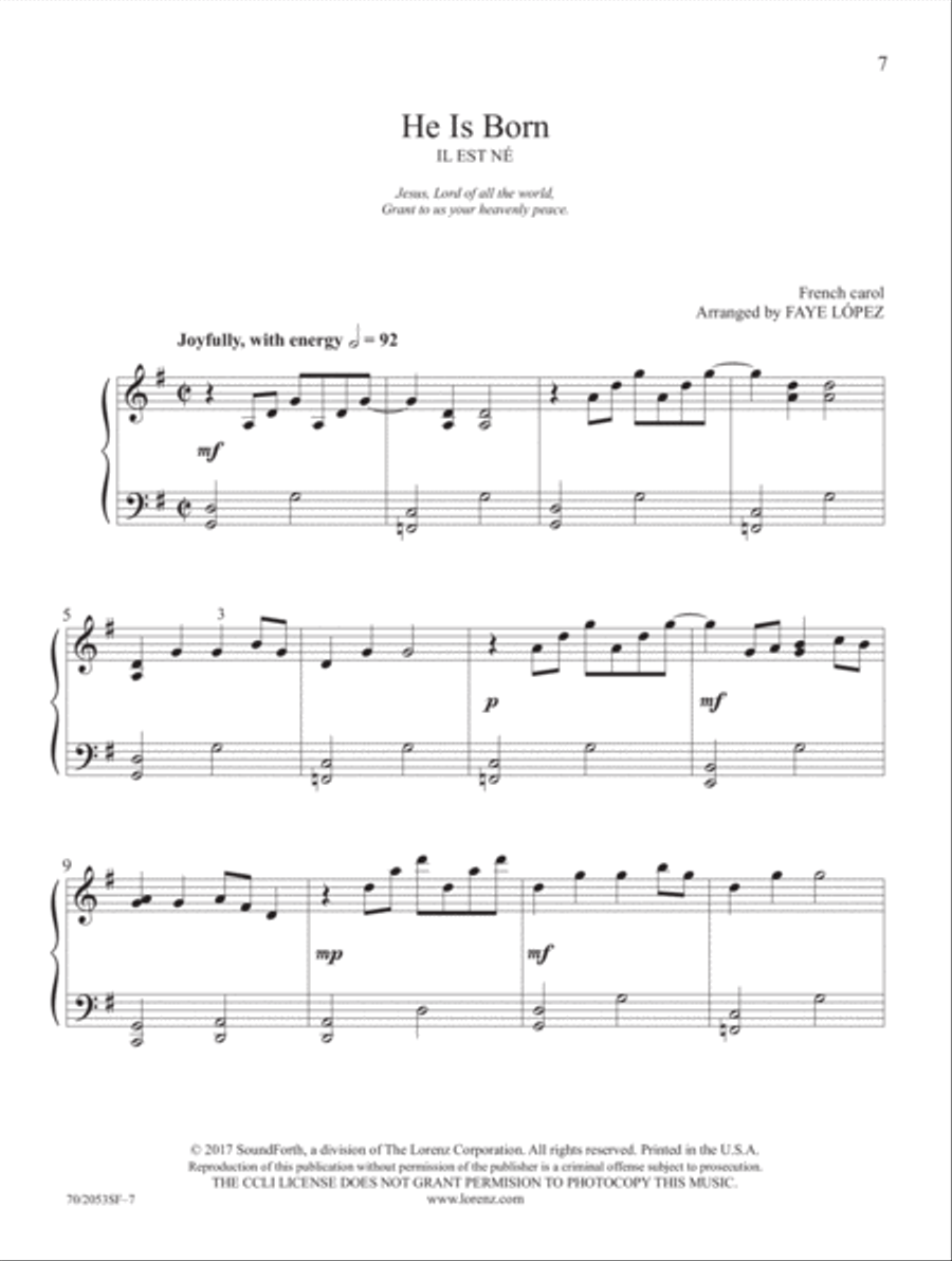 Peace on Earth Piano Solo scores gallery preview page 4