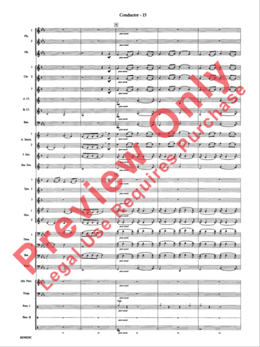 Christmas Winds (Overture) Concert Band scores gallery preview page 17