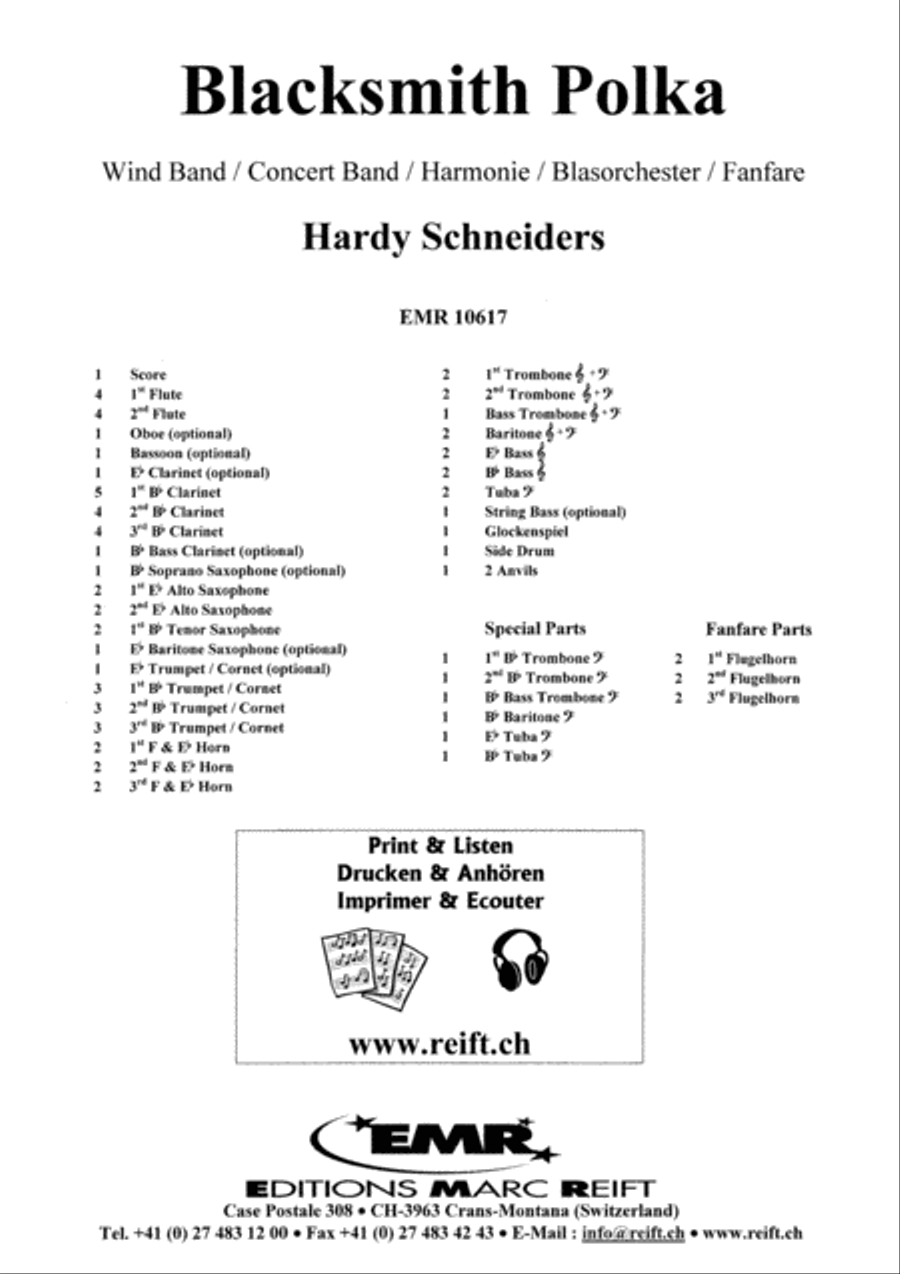 Blacksmith Polka Concert Band scores gallery preview page 2