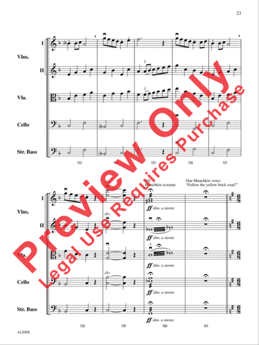 The Wizard of Oz String Orchestra scores gallery preview page 24