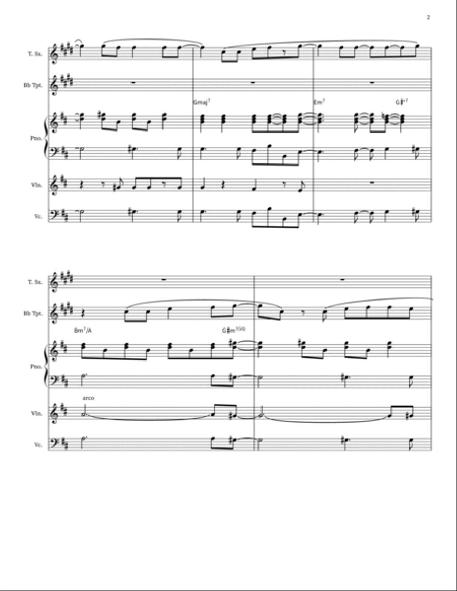 Ain't No Mountain High Enough Small Ensemble scores gallery preview page 2