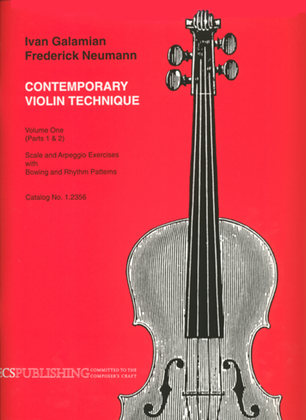 Book cover for Contemporary Violin Technique, Volume 1