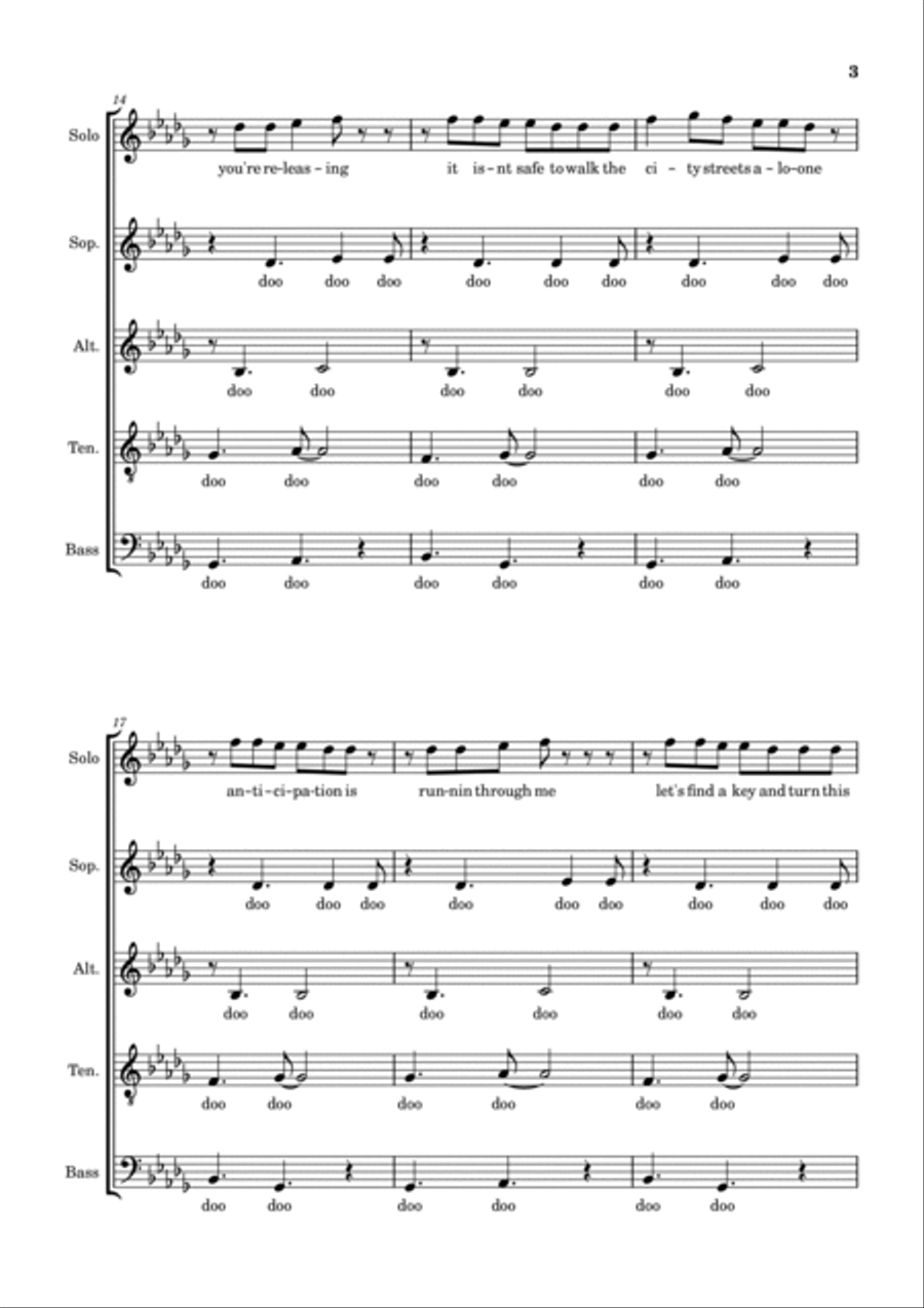 Take Me Home Tonight 4-Part scores gallery preview page 3