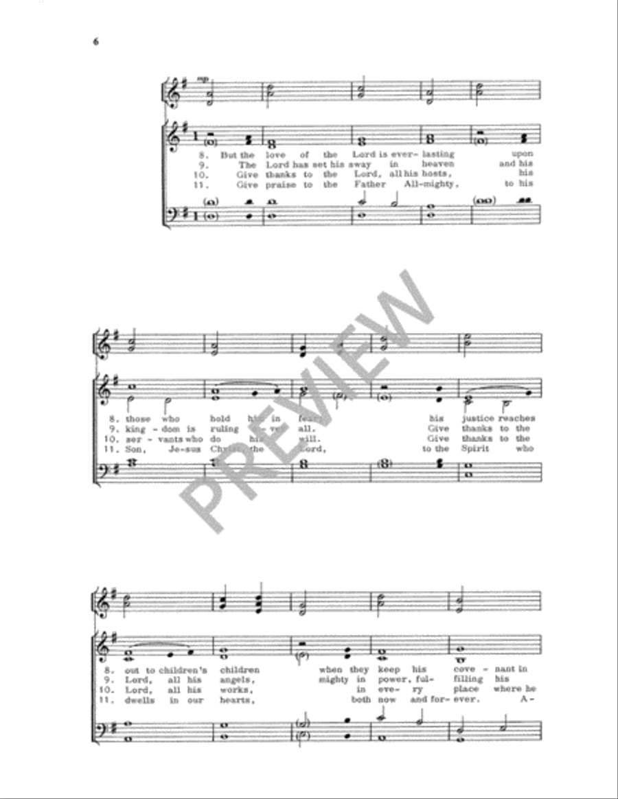 My Soul, Give Thanks to the Lord 4-Part scores gallery preview page 7
