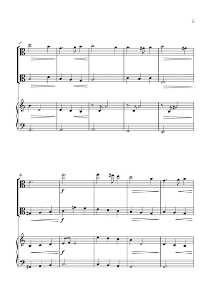 "Green Sleeves" - Beautiful easy version for VIOLA DUET and PIANO image number null
