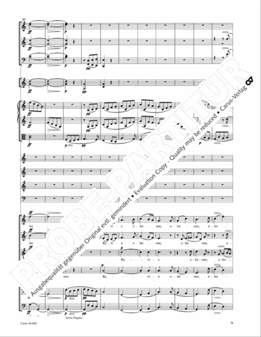 Mass in C Major 4-Part scores gallery preview page 20