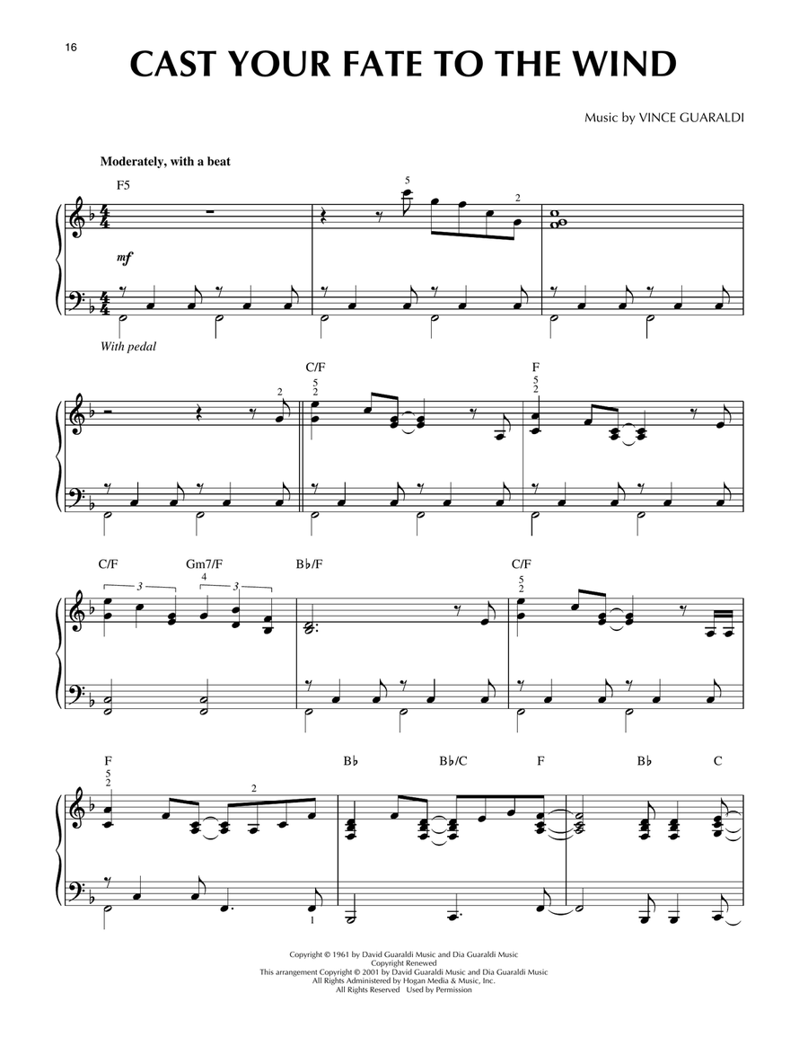 Cast Your Fate To The Wind (arr. Brent Edstrom) [Jazz version] Piano Solo scores gallery preview page 1