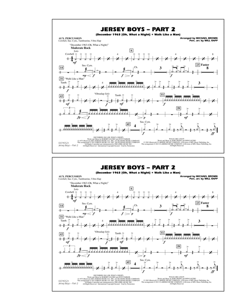 Jersey Boys: Part 2 - Aux Percussion