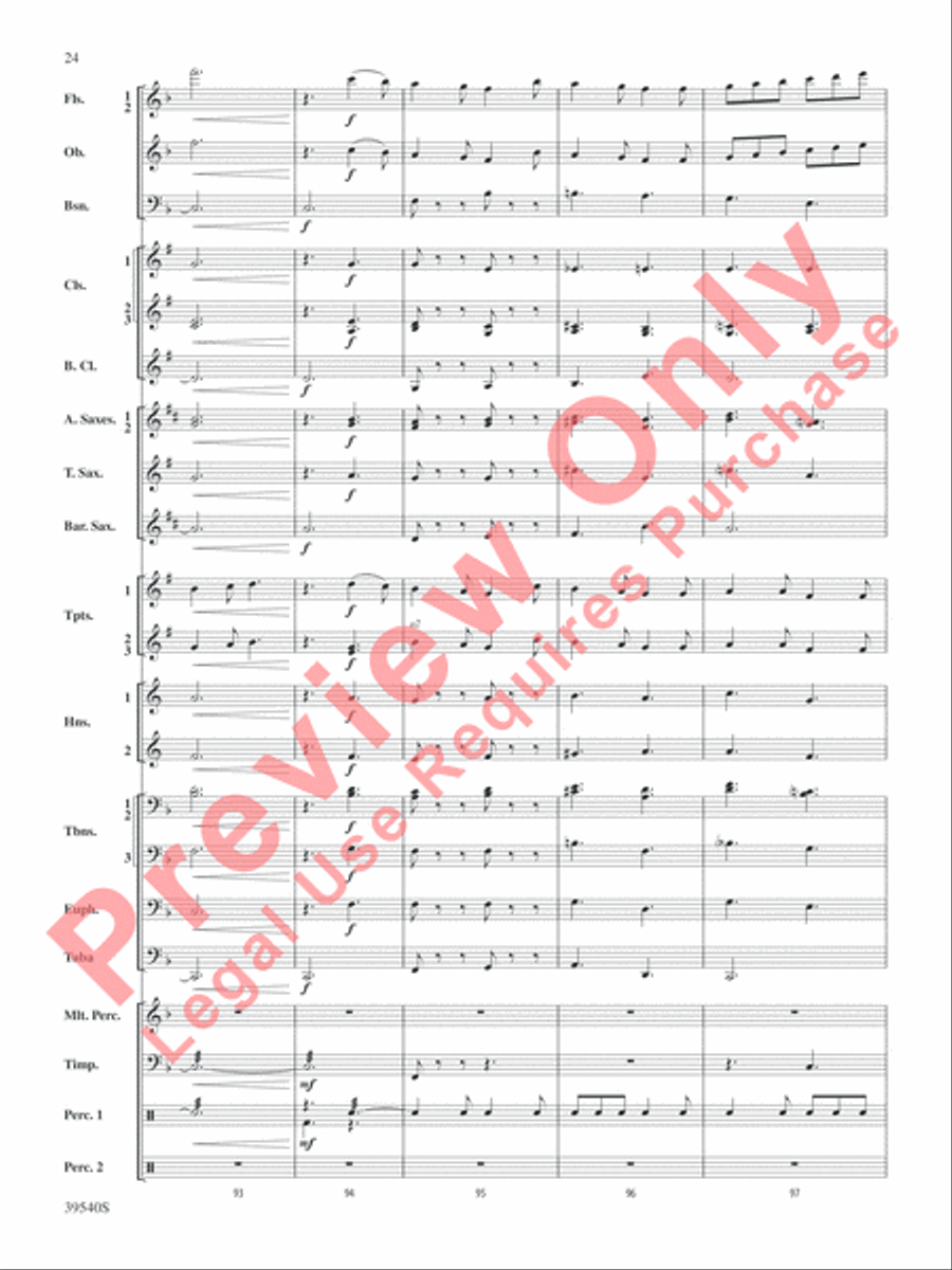 Carols from the British Isles Concert Band scores gallery preview page 25