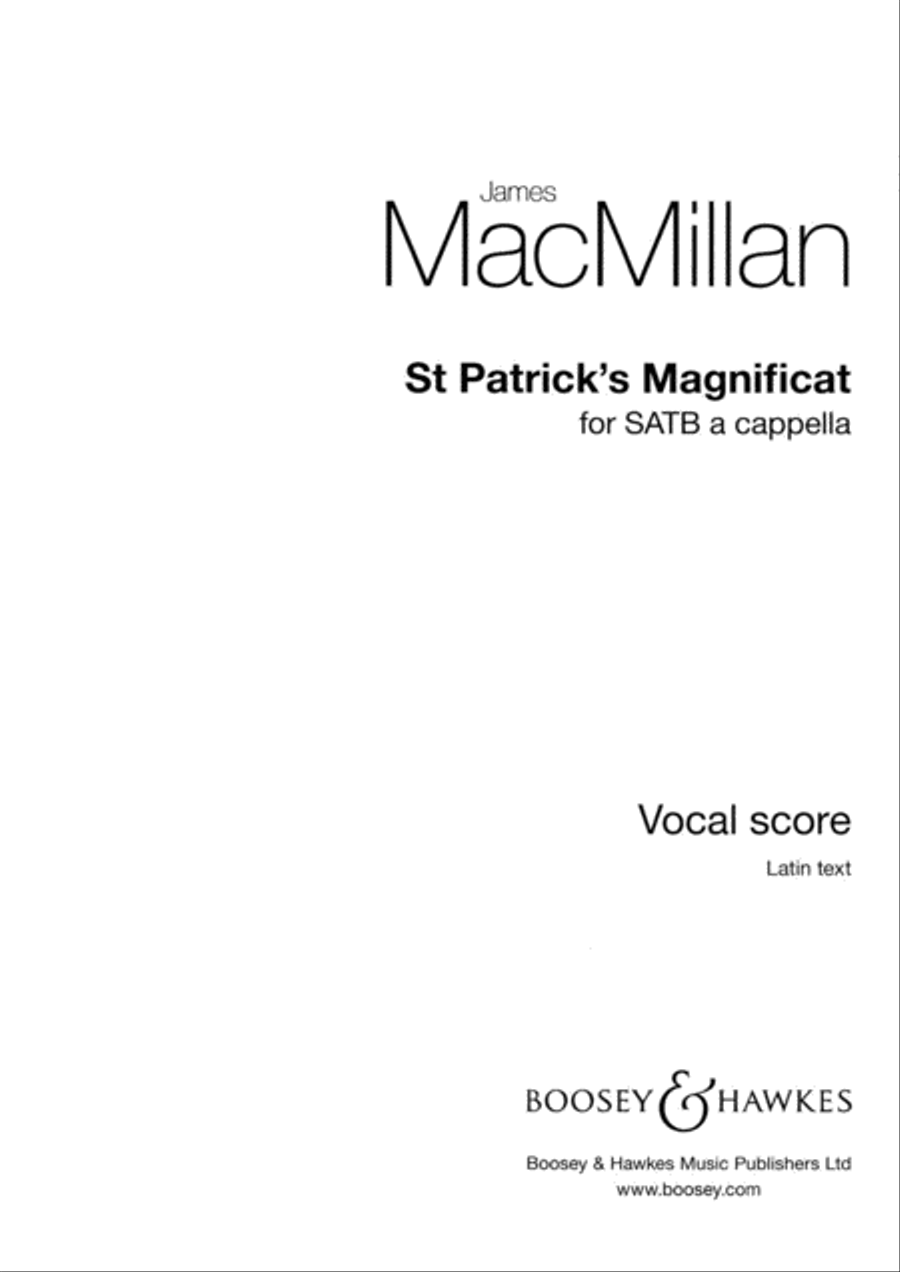 St. Patrick's Magnificat St. Patrick's Magnificat 4-Part scores gallery preview page 1