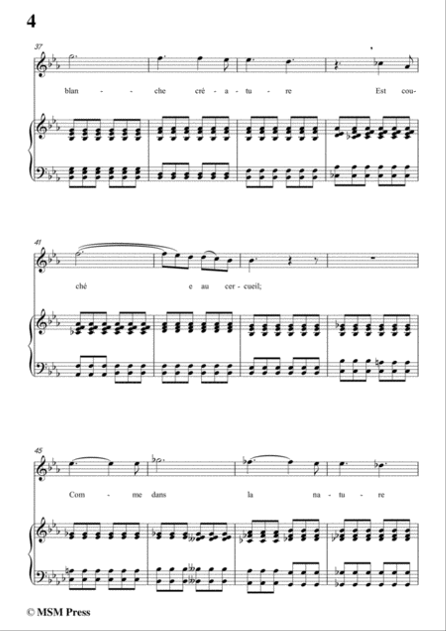 Berlioz-Sur les Lagunes in b flat minor,for voice and piano Voice Solo scores gallery preview page 6