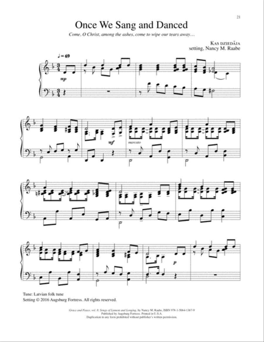 Grace and Peace Vol 8 Songs of lament and Longing Piano Solo scores gallery preview page 22