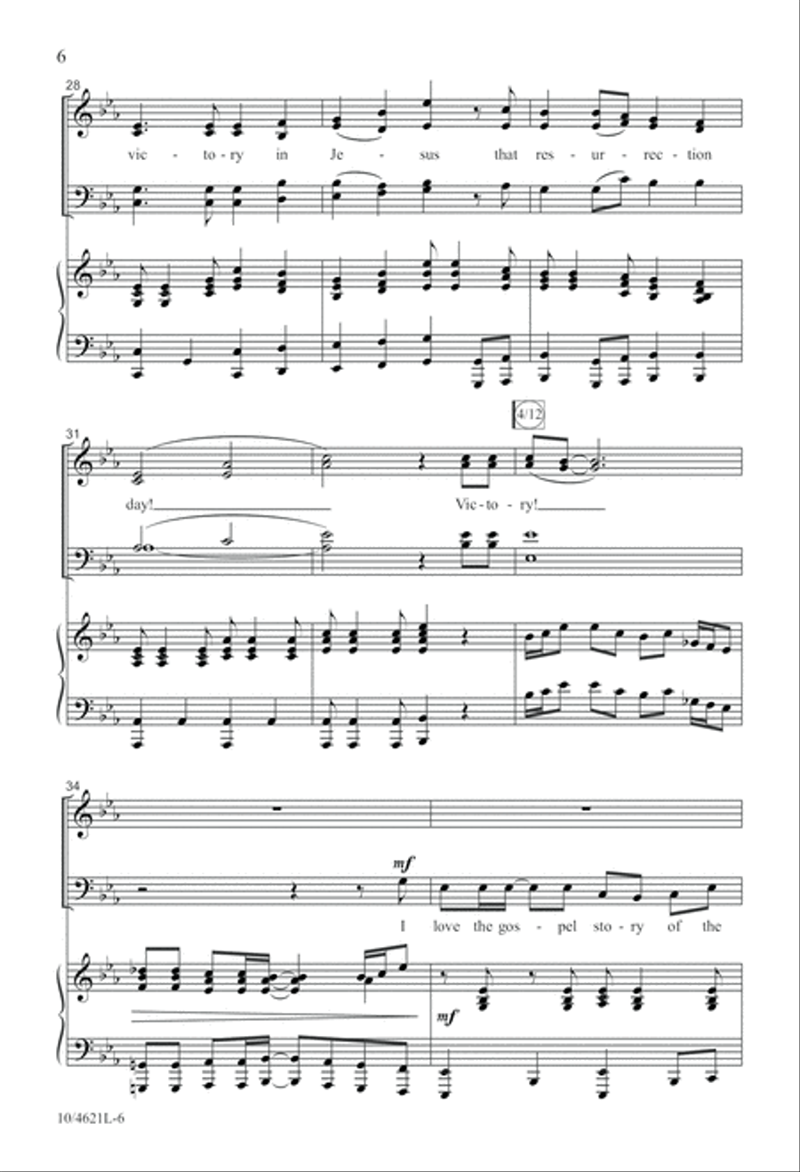 O Victory in Jesus 4-Part scores gallery preview page 7