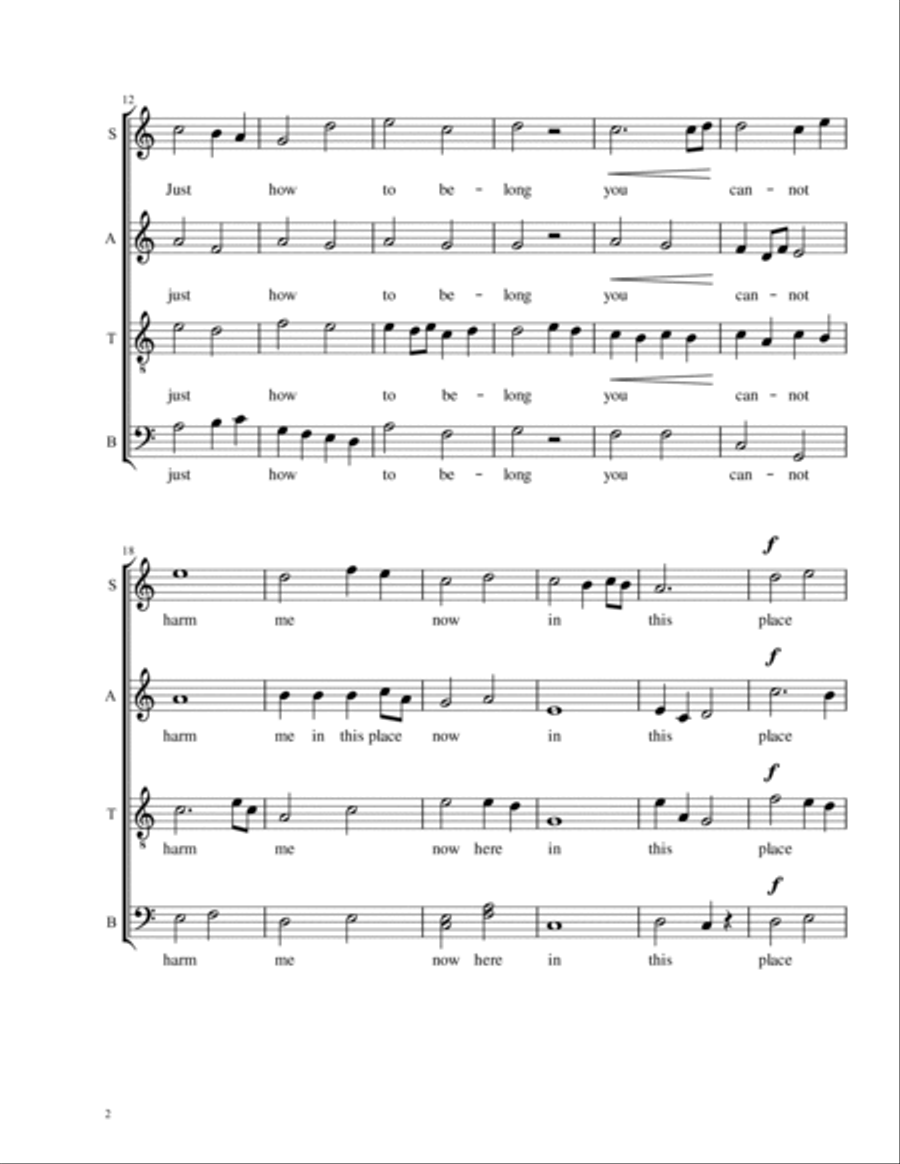 I Will Be Free I Will Be Free 4-Part scores gallery preview page 2