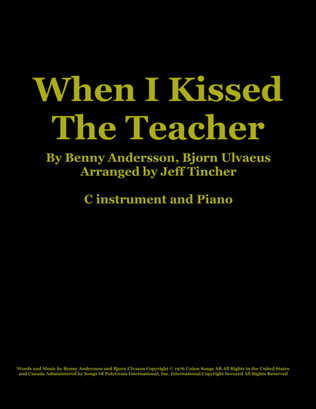 When I Kissed The Teacher