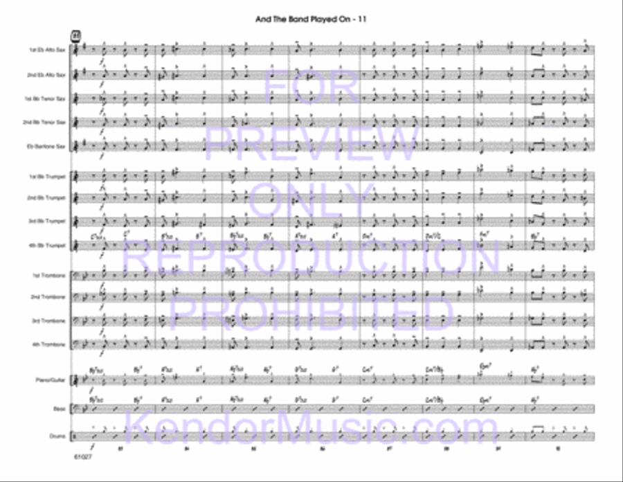 And The Band Played On Jazz Ensemble scores gallery preview page 12