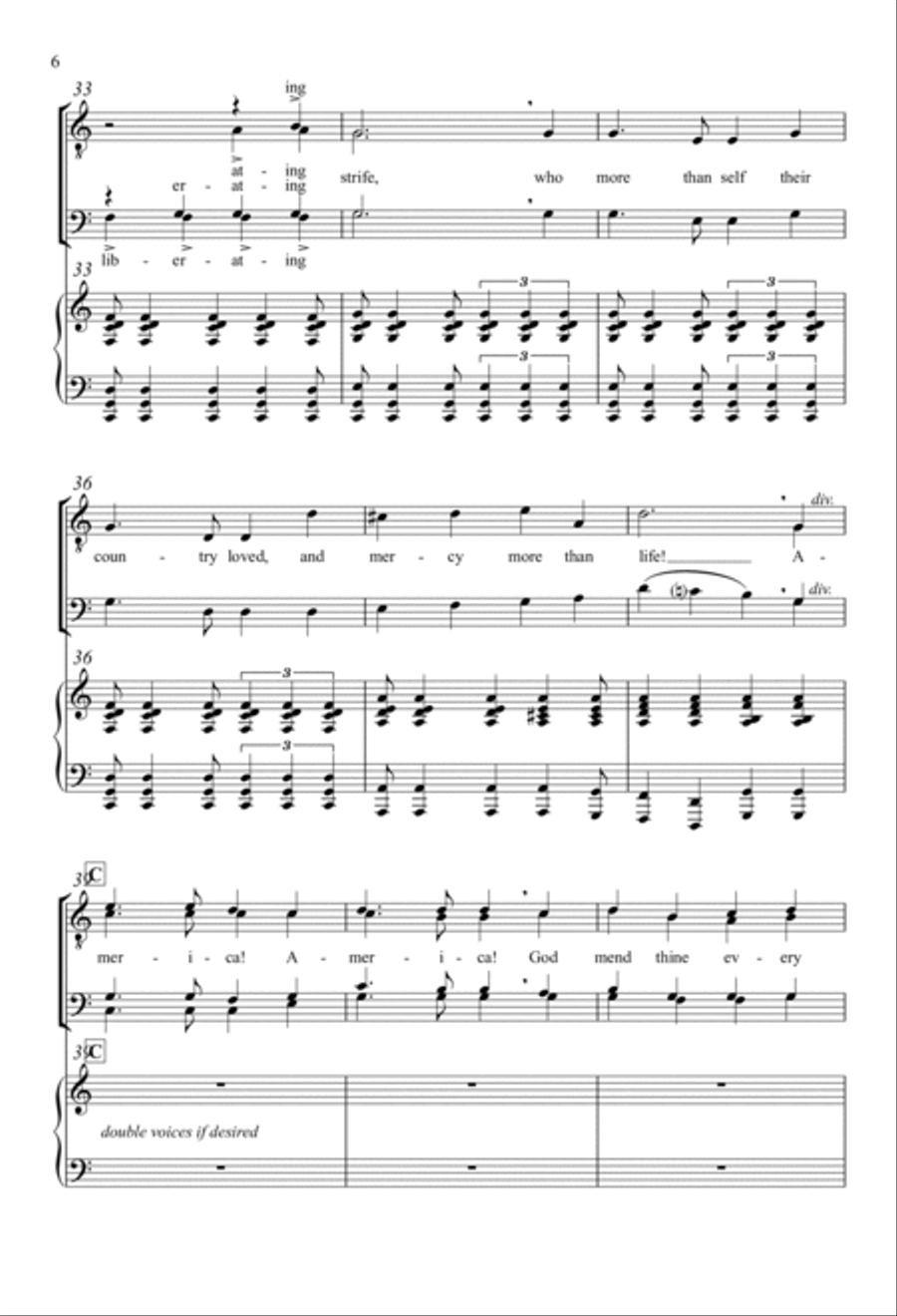 America The Beautiful TTBB scores gallery preview page 4