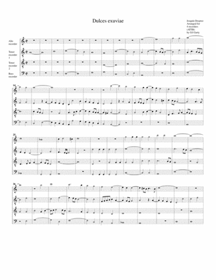 Dulces exuviae (arrangement for 4 recorders)