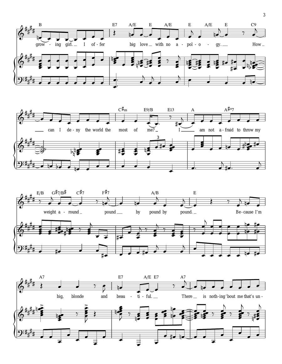Big, Blonde And Beautiful Voice scores gallery preview page 3